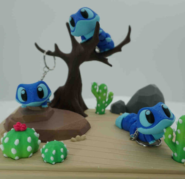 Blip the Gecko Keychain